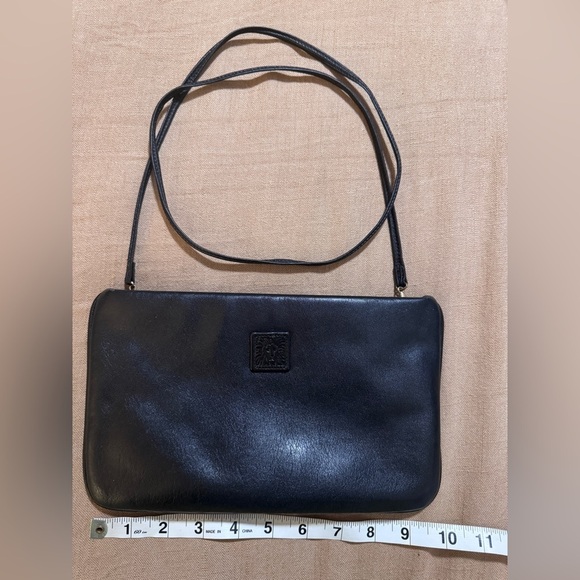 Anne Klein by Calderon Crossbody, Shoulder, or Clutch Black purse/bag 10” x 6” - Picture 7 of 9